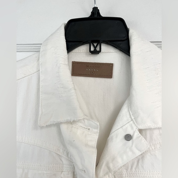 Blank NYC distressed denim jacket- soft white size Small - Picture 9 of 14